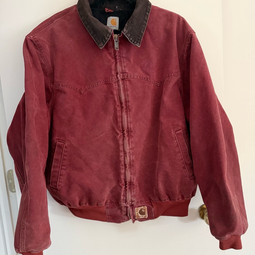 Vintage 90's Carhartt Santa Fe Quilted
Flannel Lined Duck Jacket Brick
